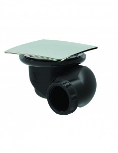 578000 000 00  Клеевой слив для душа для поддона Д. 90 мм, квадратная металлическая крышка, разнонаправленный выход, NC, хромированный Valentin Хром