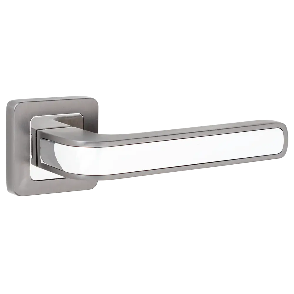 Дверная ручка на розетке Armex H-22106-A без запирания цвет графит/хром STLM-2196069 - Вид №1