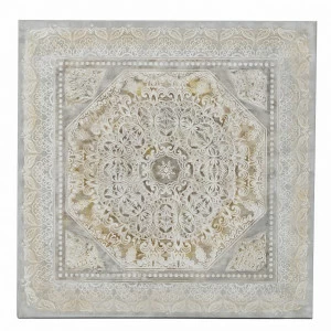 Картина на холсте на подрамнике 100х100 см серая Wisdom and Hope TO4ROOMS ОРНАМЕНТ 00-3894144 Серый