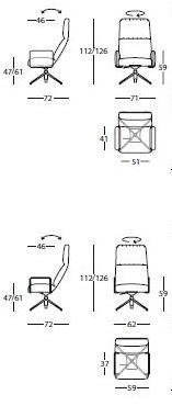 Sancal Поворотное кресло руководителя из ткани с высокой спинкой Elle sun-id-1479245 - Вид №5