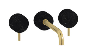 Смеситель с длинным изливом для раковины WE ARE IB mr307on_2 Natural Brass Marmo
