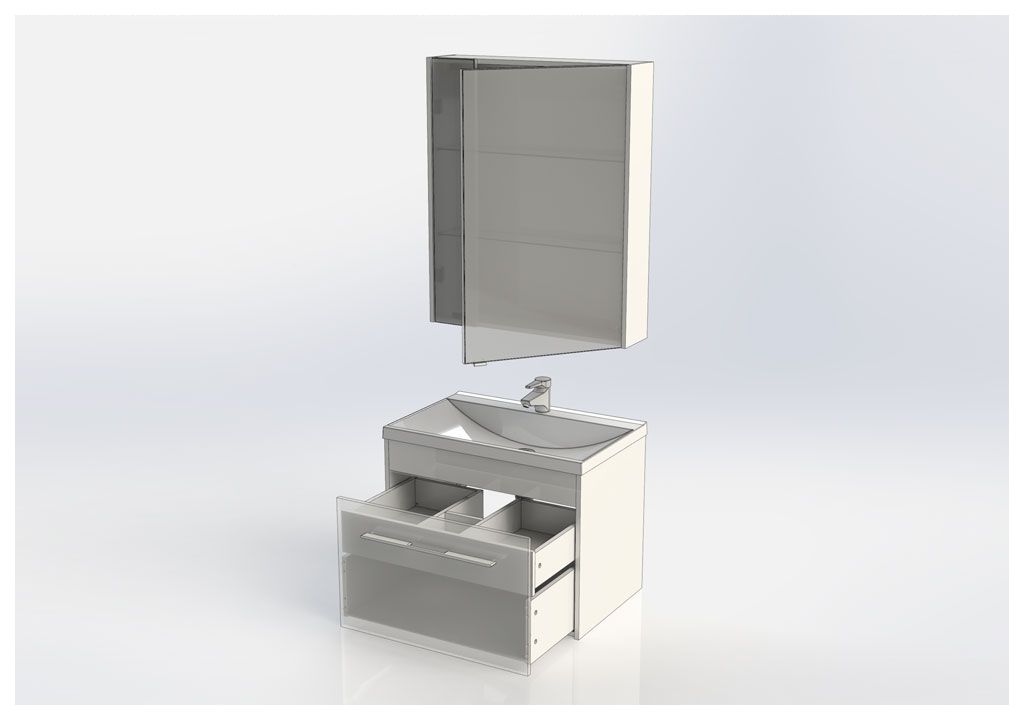 Мебель для ванной Aquanet Августа 75 дуб сонома 00225247 - Вид №4