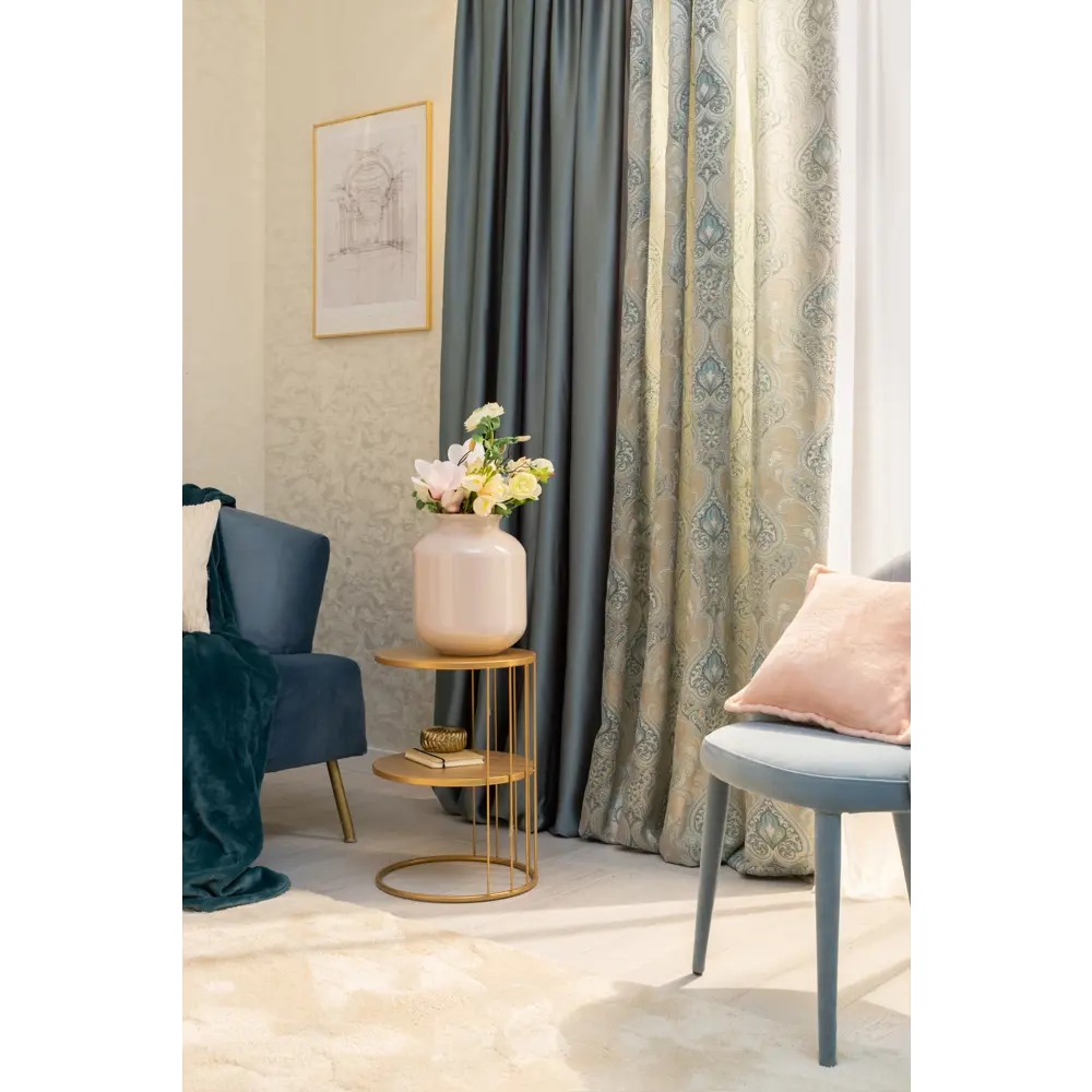 Штора на ленте Виченца 200x280 см цвет бирюзовый GARDEN STLM-2193495 - Вид №5