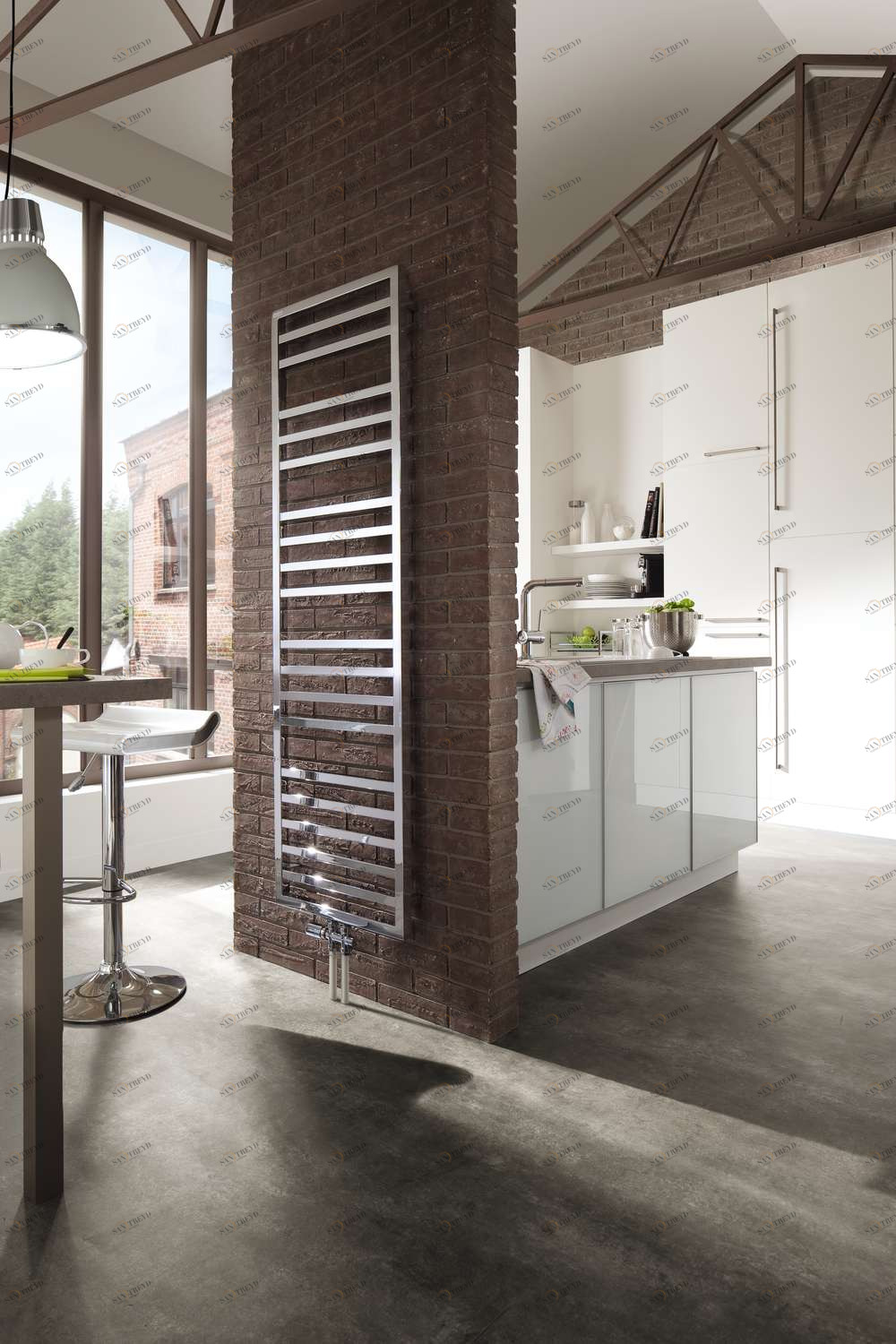 Радиатор Микс AKARO-150-045/GF Kadrane Spa Chromé Acova 1539 