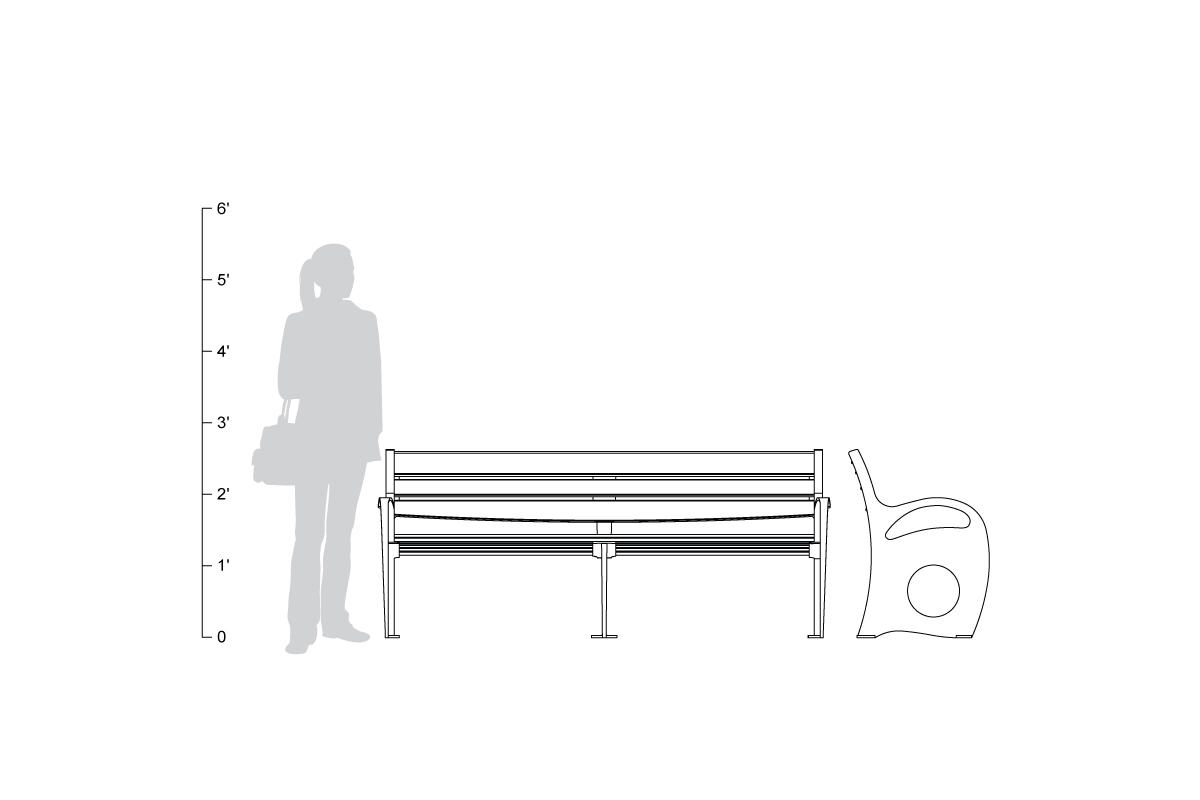 FSRT45 Скамейка Леда  Forms-surfaces  - Вид №10