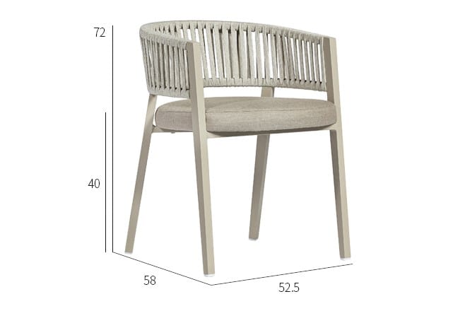 Тканевый стул для сада с металлическим каркасом VINEKO Mia ARCH-00052314 - Вид №6