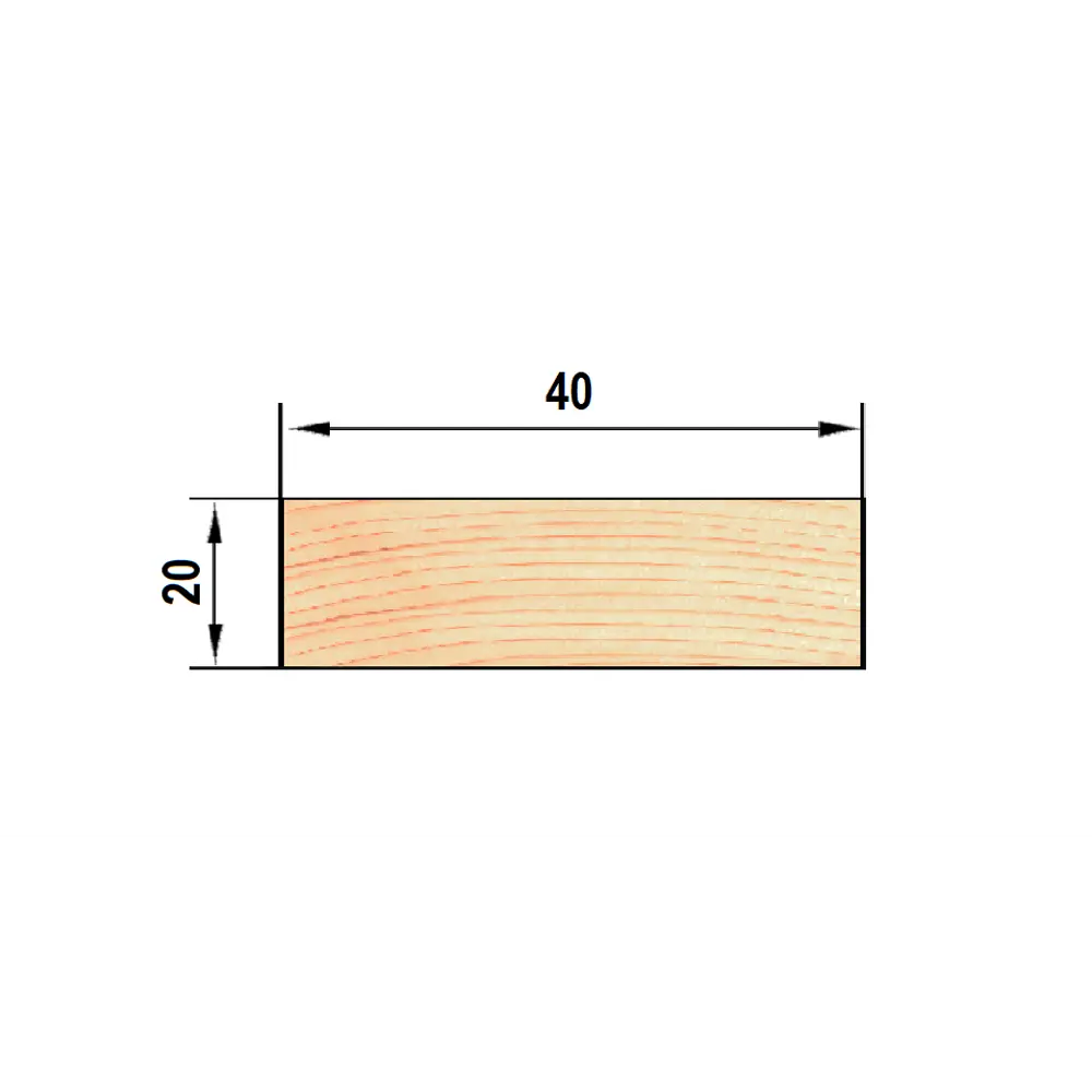 Рейка строганая Santreyd 20x40x3000 мм из массива сосны 81947388 STLM-0014523 - Вид №4