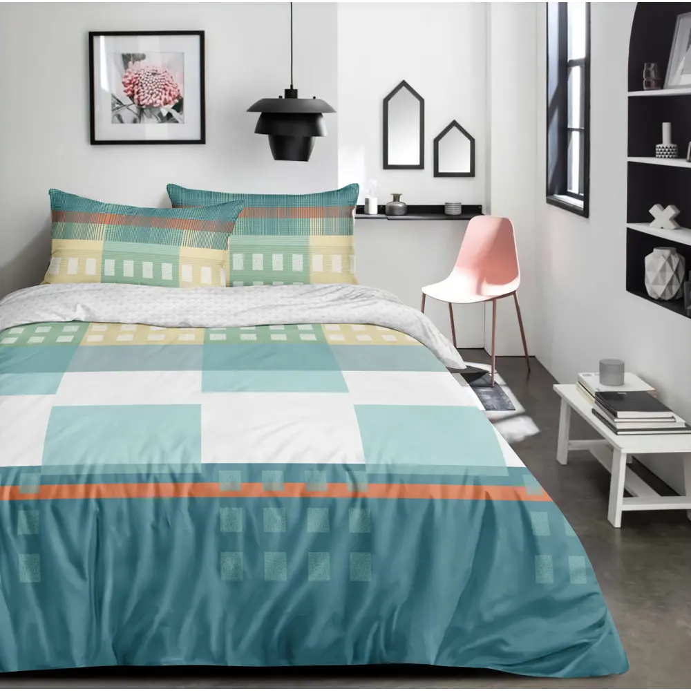 Комплект постельного белья Amore Mio Андегра полутораспальный сатин белый STLM-2044494