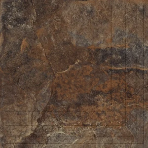 Керамин Касл Рок - угловая ступень с фактурой камня в коричневом оттенке 89411859