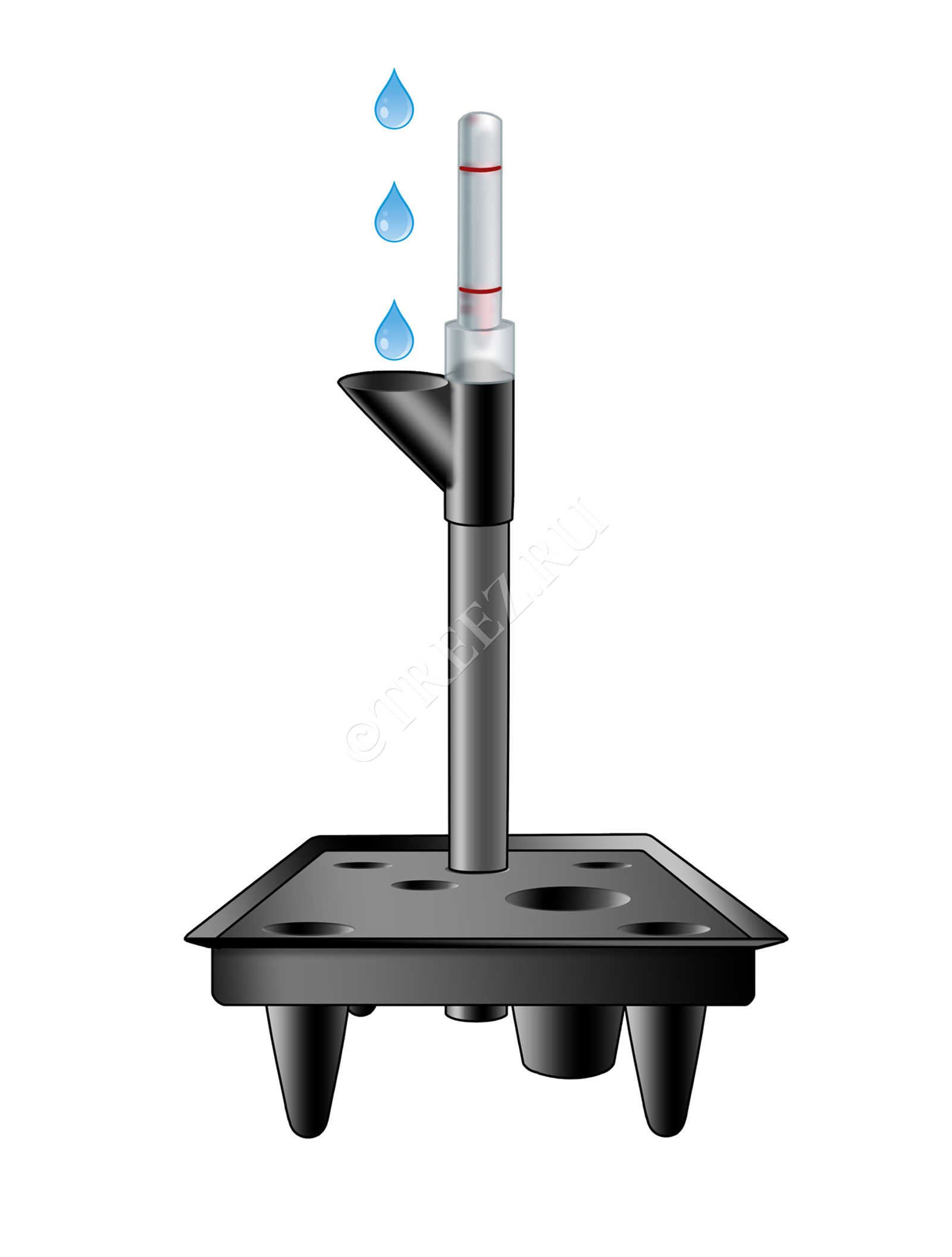 41.3300-01-SQ-21 Система автополива SQ-21 для кашпо  Effectory - модель SQ-21 Цветочная коллекция  - Вид №2