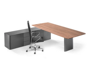 Прямоугольный рабочий стол из массива дерева