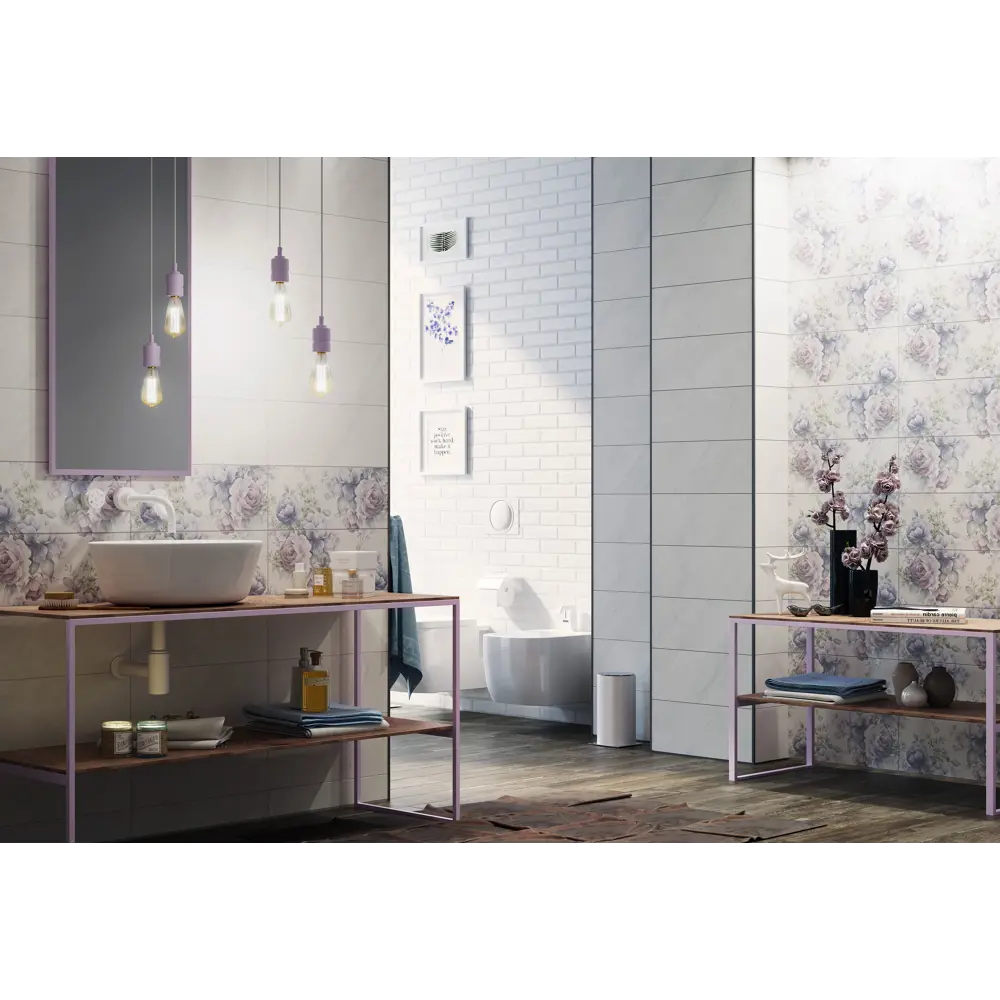 Декор настенный Garden №1 20x50 см цвет серый 82454913 STLM-2045455 Golden Tile  - Вид №3