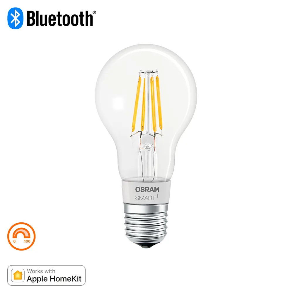 Лампа умная светодиодная Osram Smart Plus E27 220-240 В 5.5 Вт груша прозрачная 650 лм, теплый белый свет LEDVANCE STLM-2158857 - Вид №2