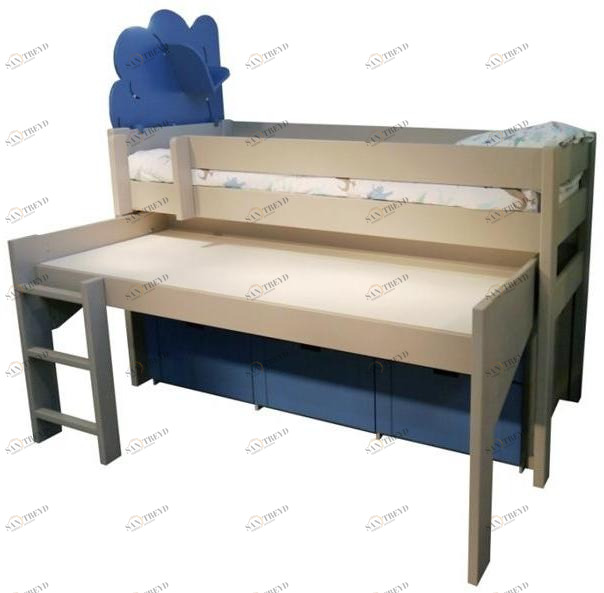 Mathy by Bols Кровать-чердак из дерева Dominique sun-id-1377415