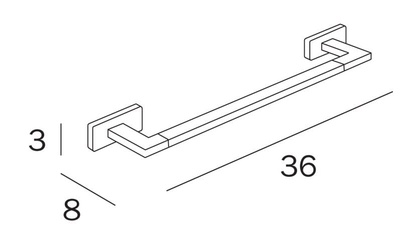 Держатель для полотенец из хромированной латуни INDA® ARCH-00056502 - Вид №2