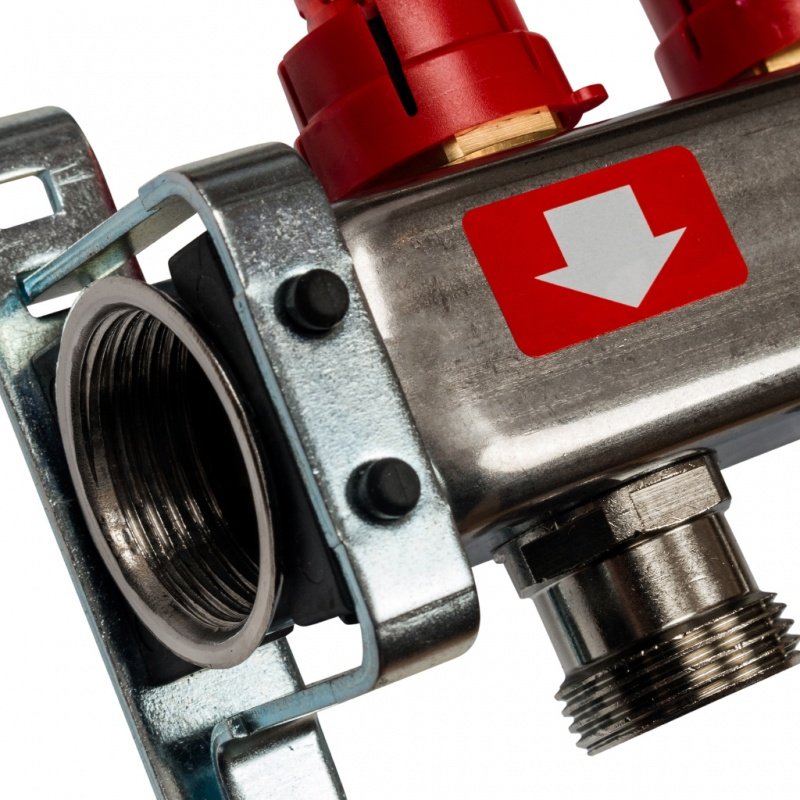 Коллектор из нержавеющей стали на 9 вых. с расходомерами STOUT SMS0917000009 - Вид №1