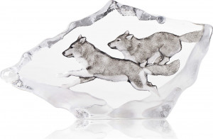 10663728 MALERAS Скульптура MALERAS "Волки", серый, 25х14см