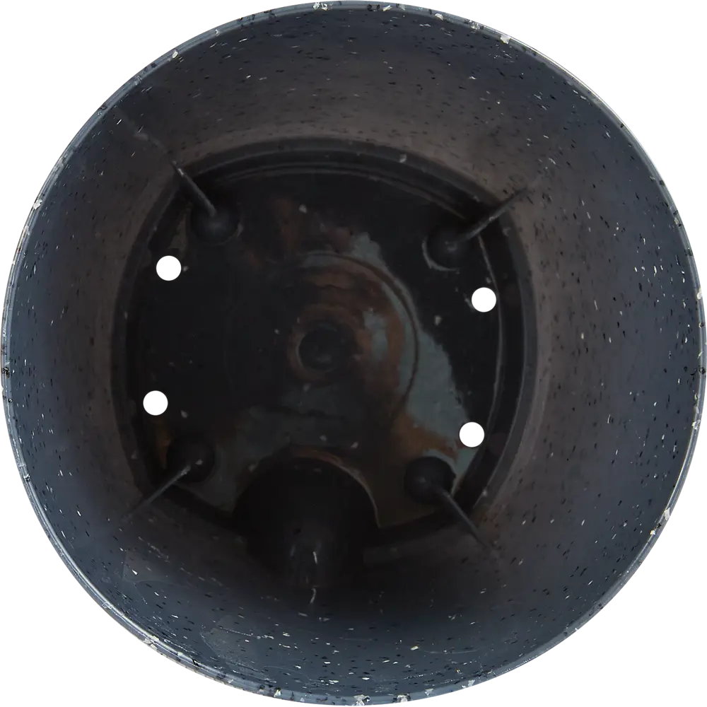 Горшок цветочный Ingreen Stone ø11 h10.7 см v0.65 л пластик темный серый STLM-2071821 - Вид №2