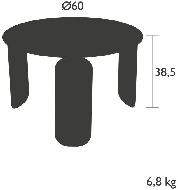 Fermob Садовый столик круглый из стали Bebop 5613-5616 - Вид №7