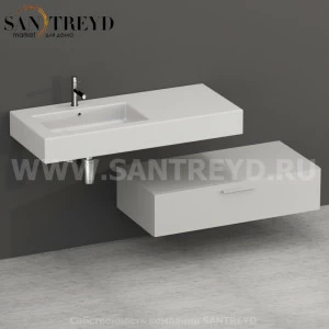 S10024BT2 Тумба с 1 ящиком 100 см серая Globo ARREDO WOOD Италия