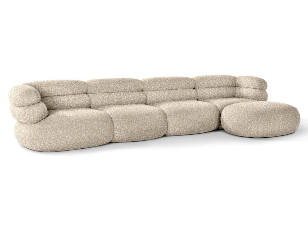 4-местный модульный тканевый диван с полуостровом Knoll Biboni ARCH-00121708 - Вид №4