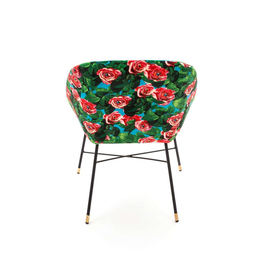 Стул мягкий с металлическими ножками 50х60 см зеленый Roses SELETTI  00-3883208 Зеленый;красный;черный  - Вид №4