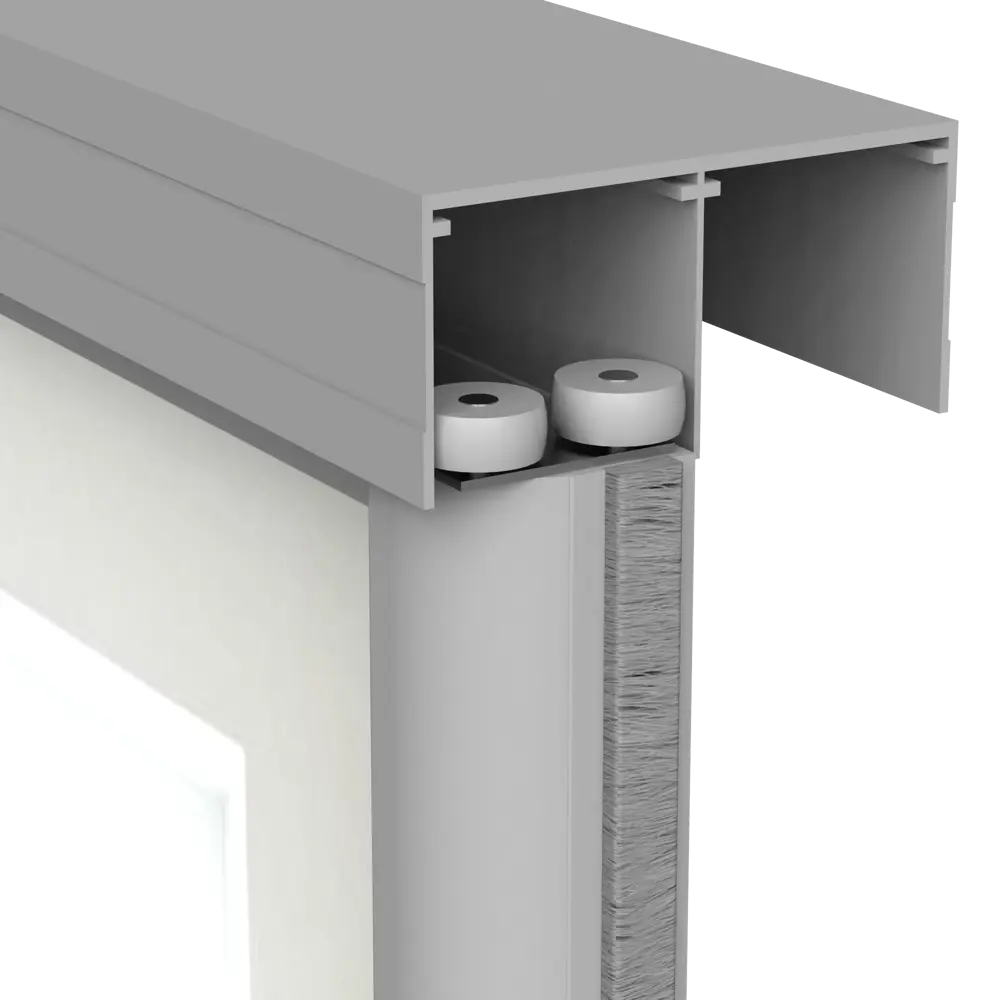 Дверь-купе KONSENSA 255.5x70.4 см с зеркалом профиль матовое серебро STLM-2193177 - Вид №3