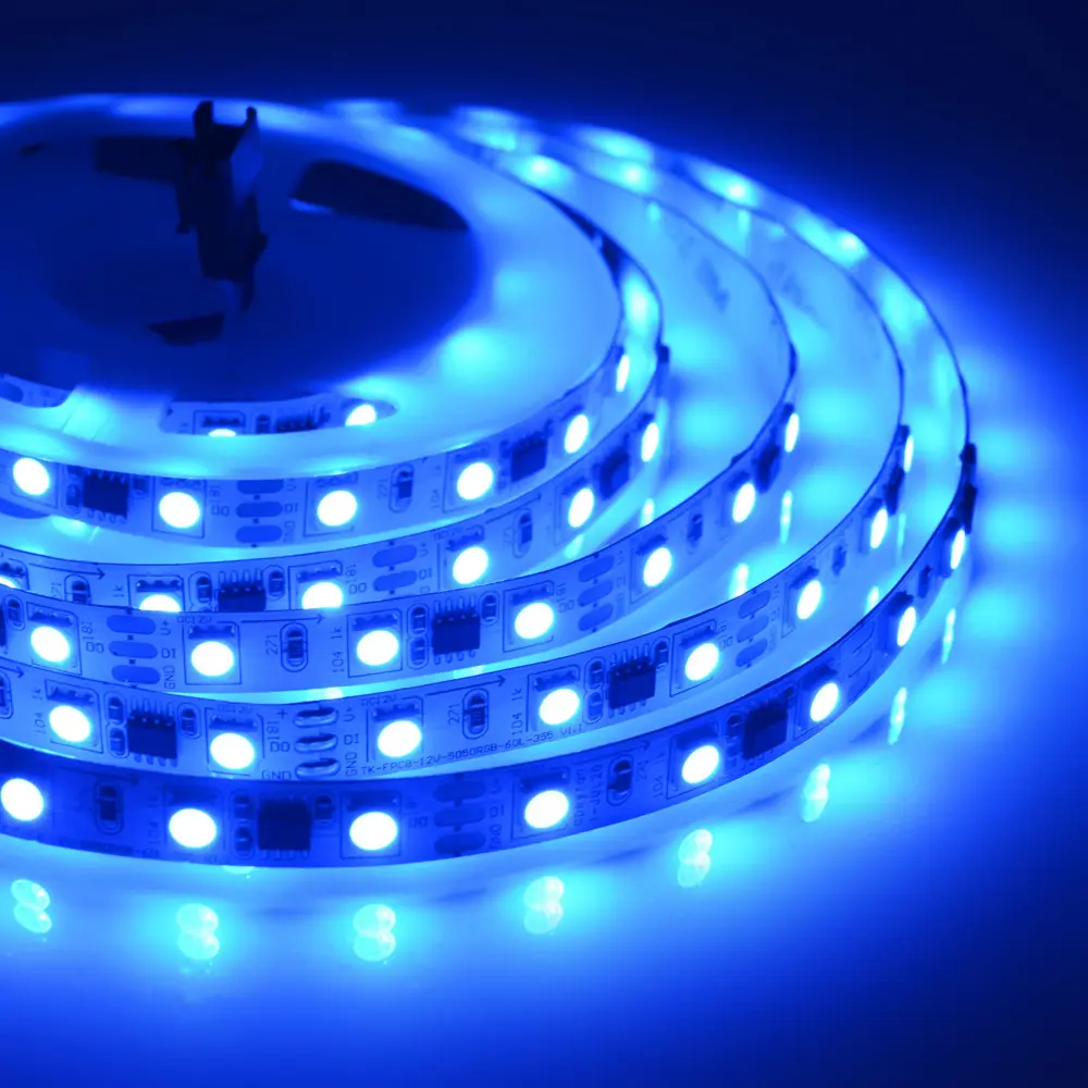 Светодиодная лента адресная SMD 5050 60 диод/14.4 Вт/м 12 В 10 мм IP20 2 м RGB белая подложка APEYRON STLM-2168943 - Вид №8