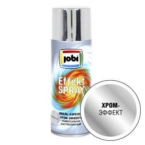 91538441 Эмаль аэрозольная декоративная Jobi EffektSpray быстросохнущая атмосферостойкая металлик цвет хром 520 мл STLM-0855119
