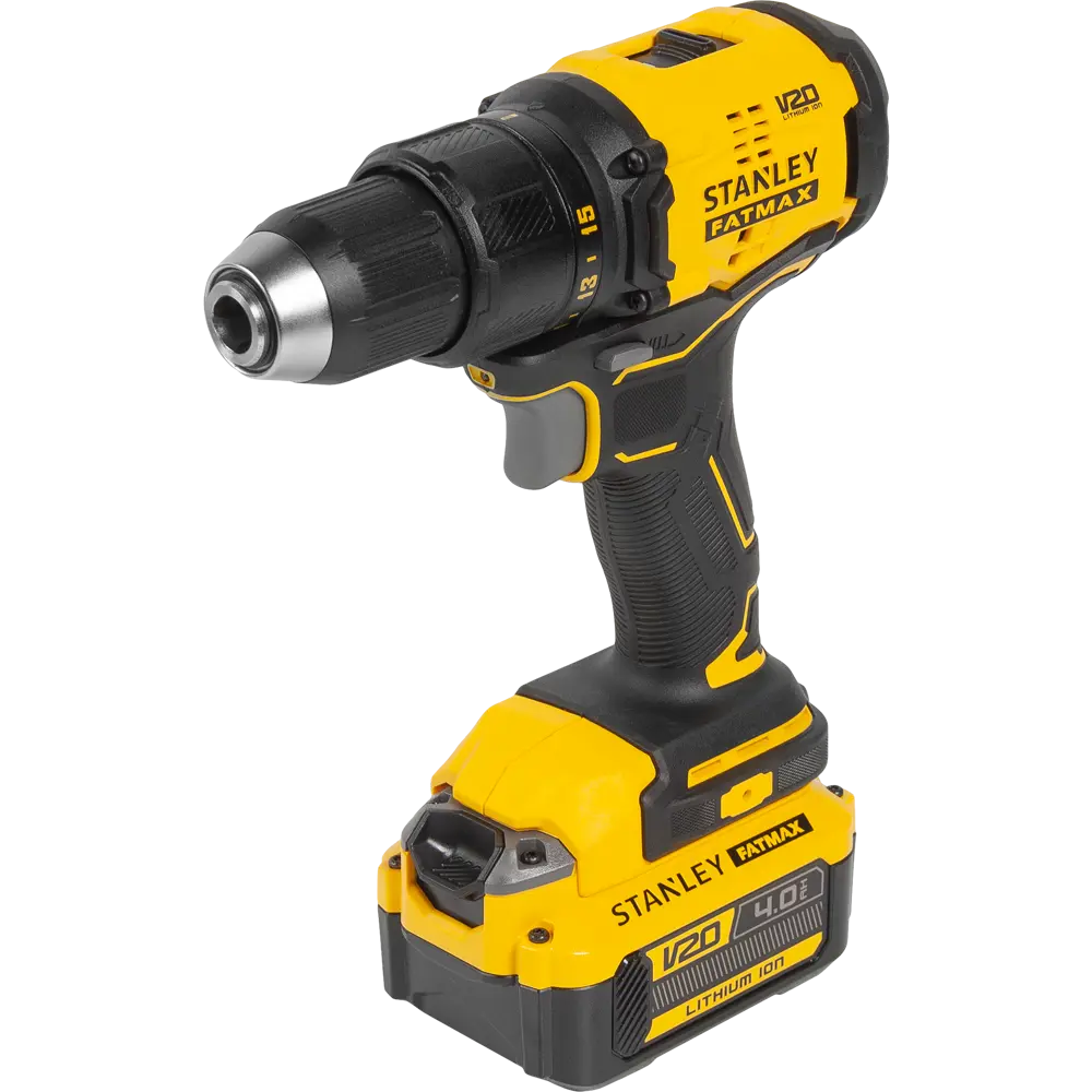 Дрель-шуруповерт аккумуляторная бесщеточная Stanley Fatmax SBD710M2K, 18 В Li-ion 2х4 Ач STLM-2062538