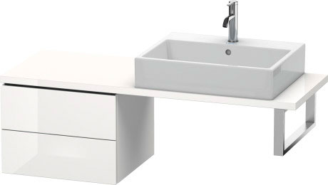 LC582701818 Шкафчик для компактной консоли L-Cube #LC5827 520 x 477 мм Белый матовый, декор Duravit - Вид №2
