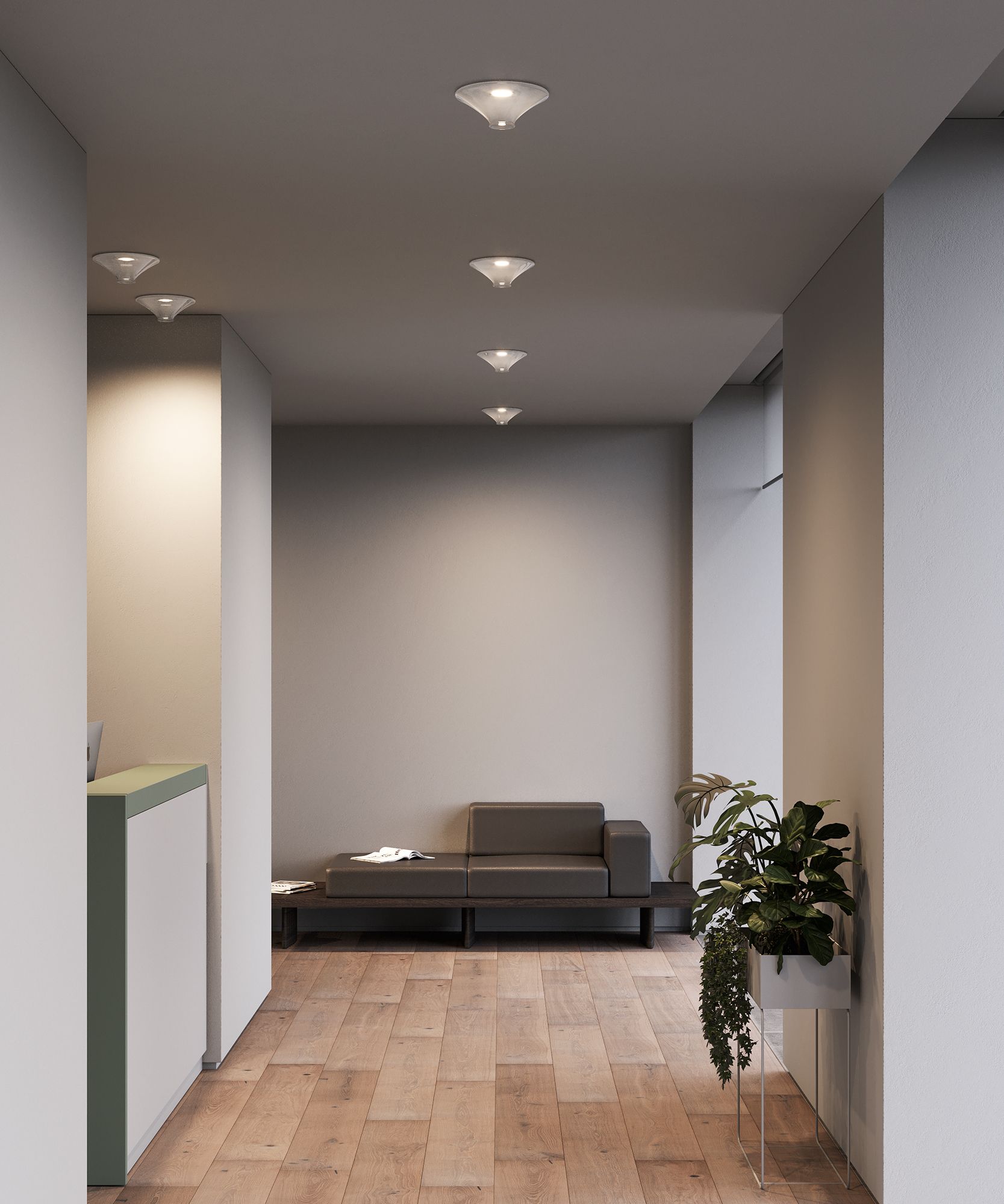 Стеклянный круглый светодиодный светильник Italamp IDDA ARCH-00060808 - Вид №2