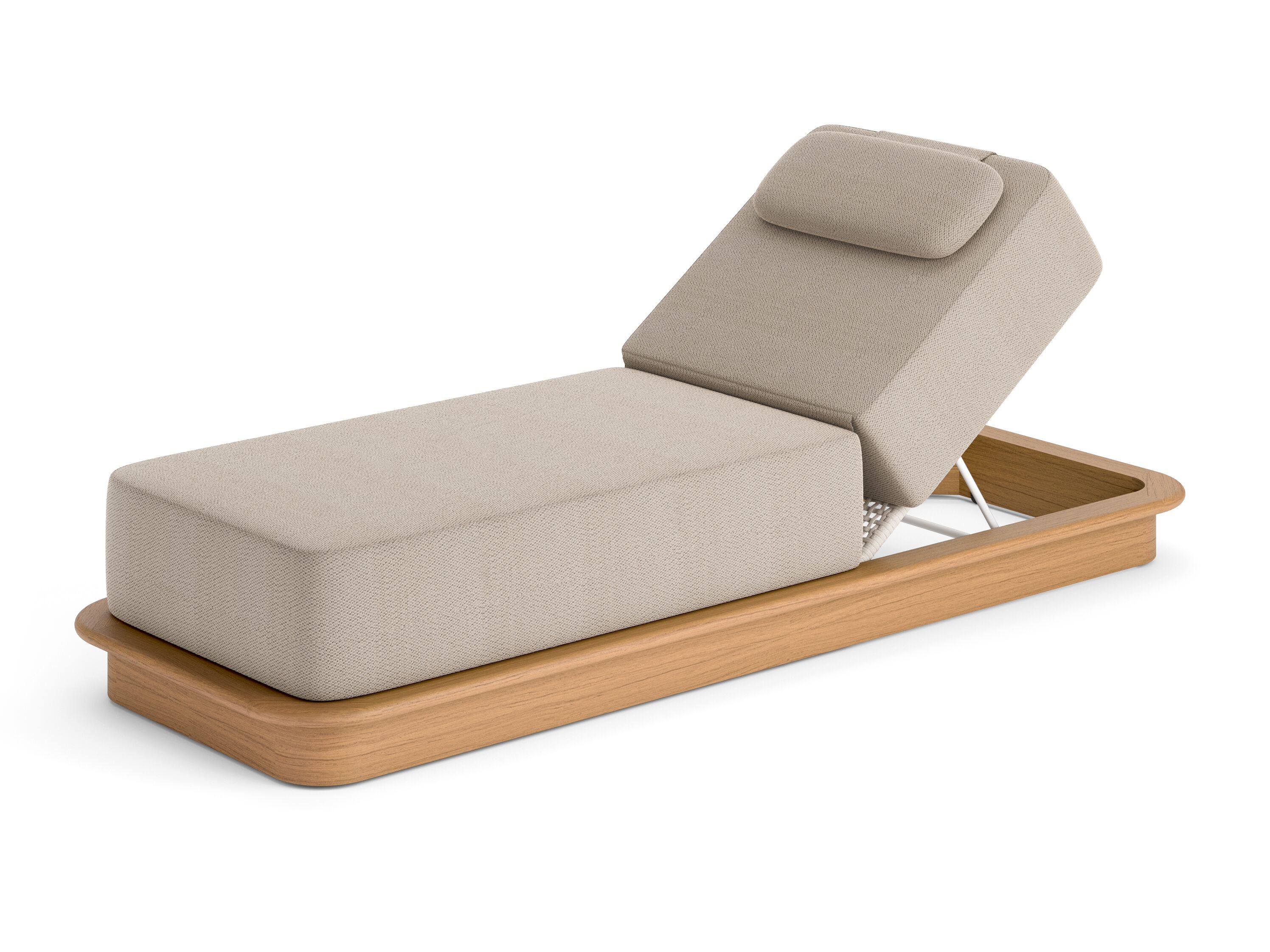 Садовая кровать с откидной спинкой из ткани Jati Kebon Акры ARCH-00119780