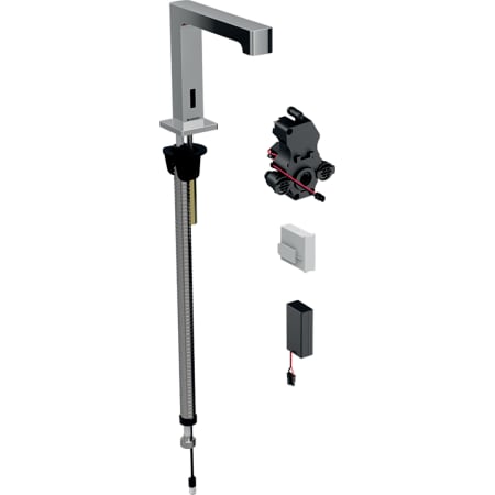 116.194.21.1 Смеситель для раковины Geberit Brenta, вертикальный монтаж, питание от батарей, с функциональным блоком для скрытого монтажа Geberit  - Вид №3