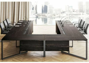 Las Mobili Модульный деревянный стол для переговоров с системой прокладки кабелей I-meet