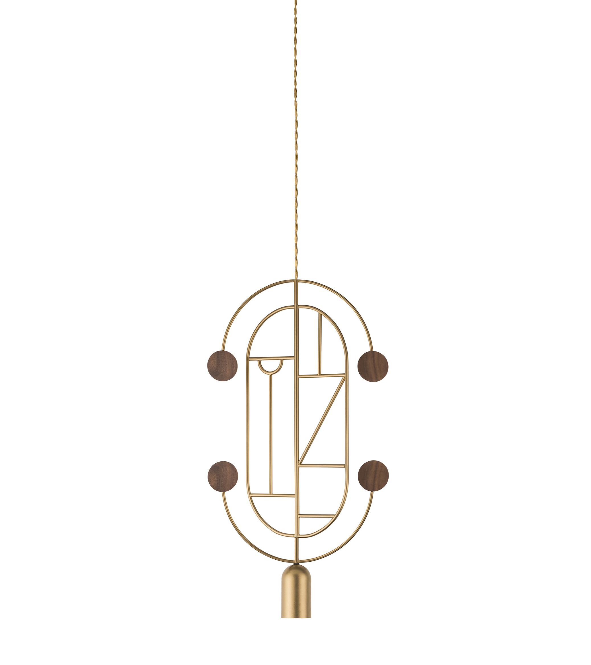 Металлический светодиодный подвесной светильник с регулируемой яркостью NOMON WOODEN DOTS ARCH-00069833 - Вид №54