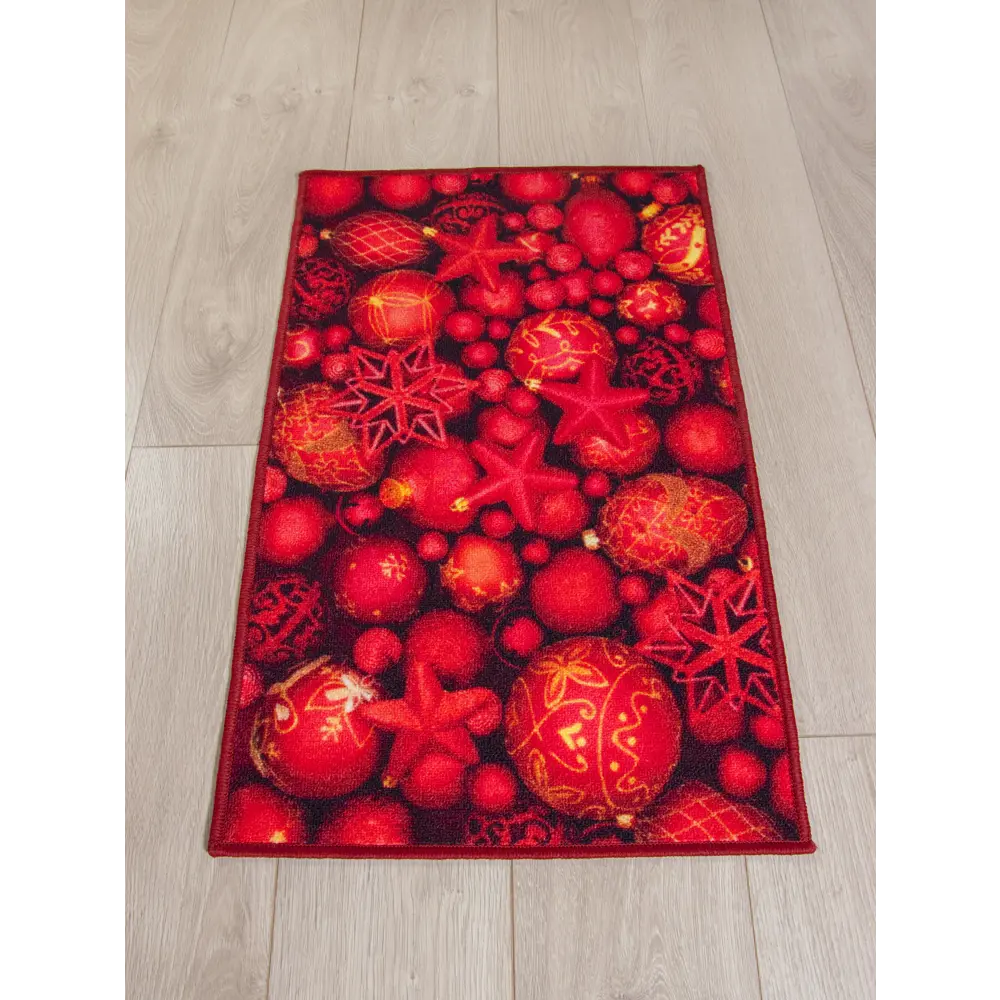 Коврик Красные игрушки 45x68 см нейлон цвет красный CTIM STLM-2090063 - Вид №2
