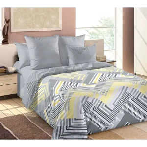 90369244 Комплект постельного белья Mercury Home Никель 19308, семейный, перкаль, разноцветный STLM-1055148