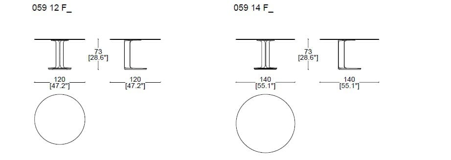 Круглый стеклянный стол CASSINA TL59 ARCH-00152623 - Вид №1