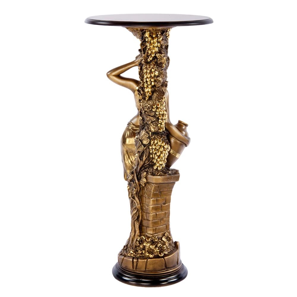 13055,11486 Подставка декоративная Девушка с кувшином Бронза BOGACHO 4627138200339, 4627138232316 - Вид №3