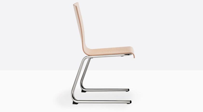 Pedrali Консольный штабелируемый стул с подлокотниками Kuadra sun-id-1504352 - Вид №1