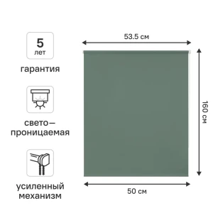 Рулонная штора KREAFORTA Angara с рассеянным светом 50×160 см 89391151