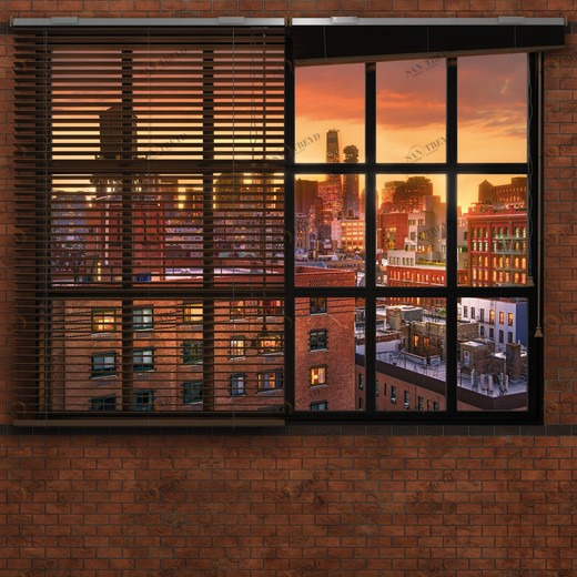 8-882-Brooklyn-Brick Фотообои Komar Vol.15 3.68х2.54 м 8882BROOKLYNBRICK