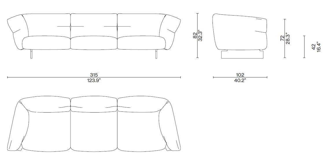 Ткань диван CASSINA MON-CLOUD ARCH-00148705 - Вид №5