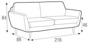 Sits Мягкий 3-х местный диван из ткани Rucola sun-id-1477638 - Вид №4