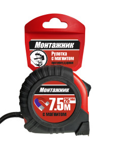 90841948 Рулетка 601725 7.5 м x 25 мм STLM-0408402 МОНТАЖНИК