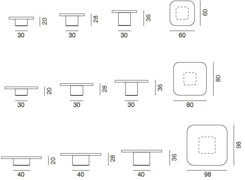 de Sede Квадратный кожаный журнальный столик для гостиной sun-id-1388051 - Вид №4
