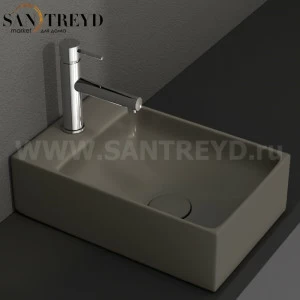 B6R40FE Подвесная раковина настенная прямоугольная Ceramica Globo T-EDGE