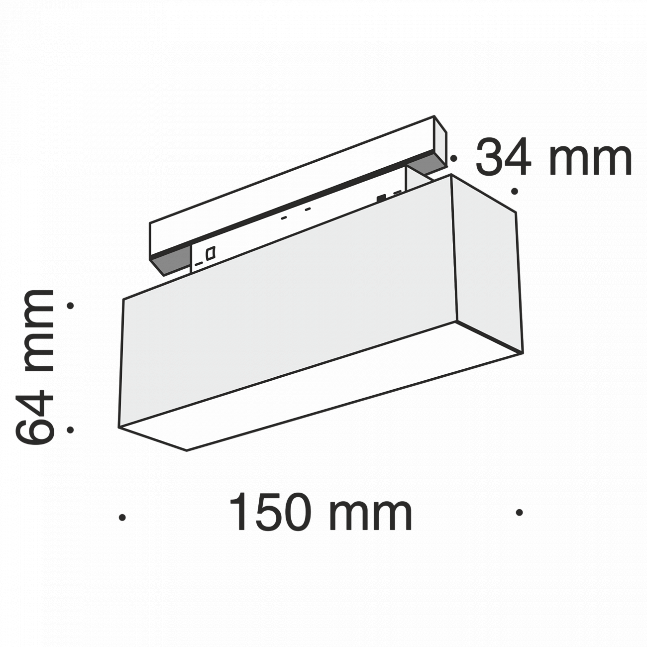 Трековый светильник черный TR012-7W4K TECHNICAL MAGNETIC TRACK SYSTEM 00-3956228 Черный  - Вид №2