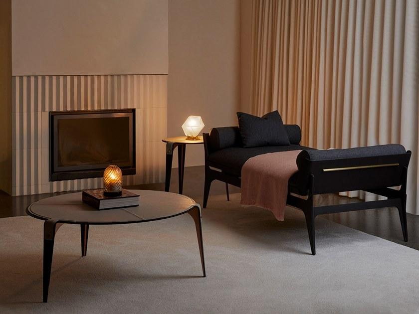 GABRIEL SCOTT Круглый кожаный журнальный столик для гостиной Bardot sun-id-1512689 - Вид №3